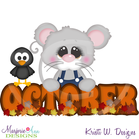 October Title SVG Cutting Files Includes Clipart - Click Image to Close